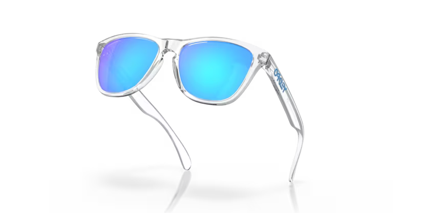 Top left view of oakley frogskins #color_ crystal clear