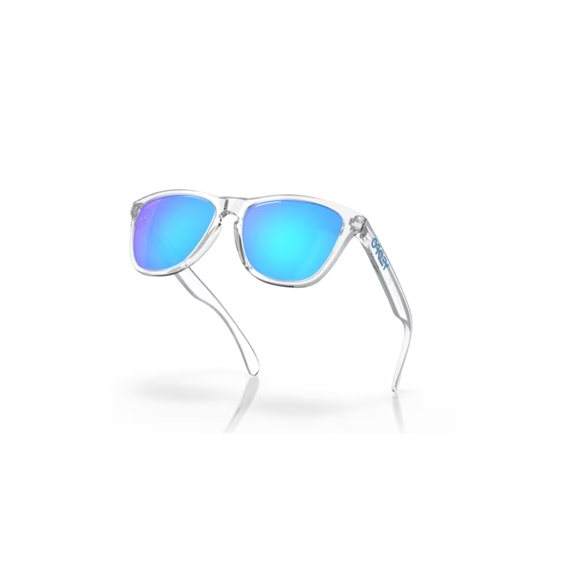Top left view of oakley frogskins #color_ crystal clear