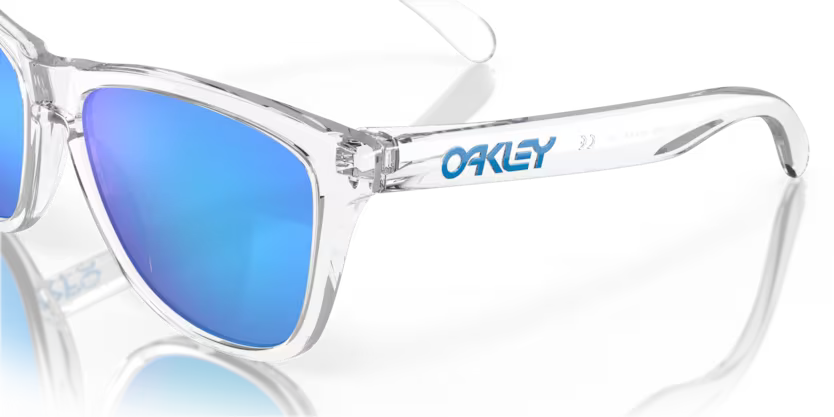 Top right view of oakley frogskins #color_ crystal clear