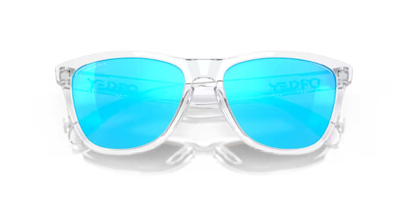 Folded view of oakley frogskins #color_ crystal clear