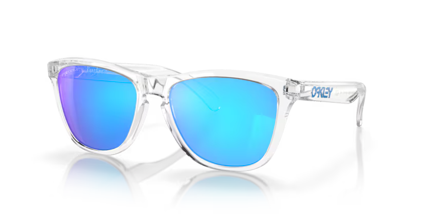 Side view of oakley frogskins #color_ crystal clear