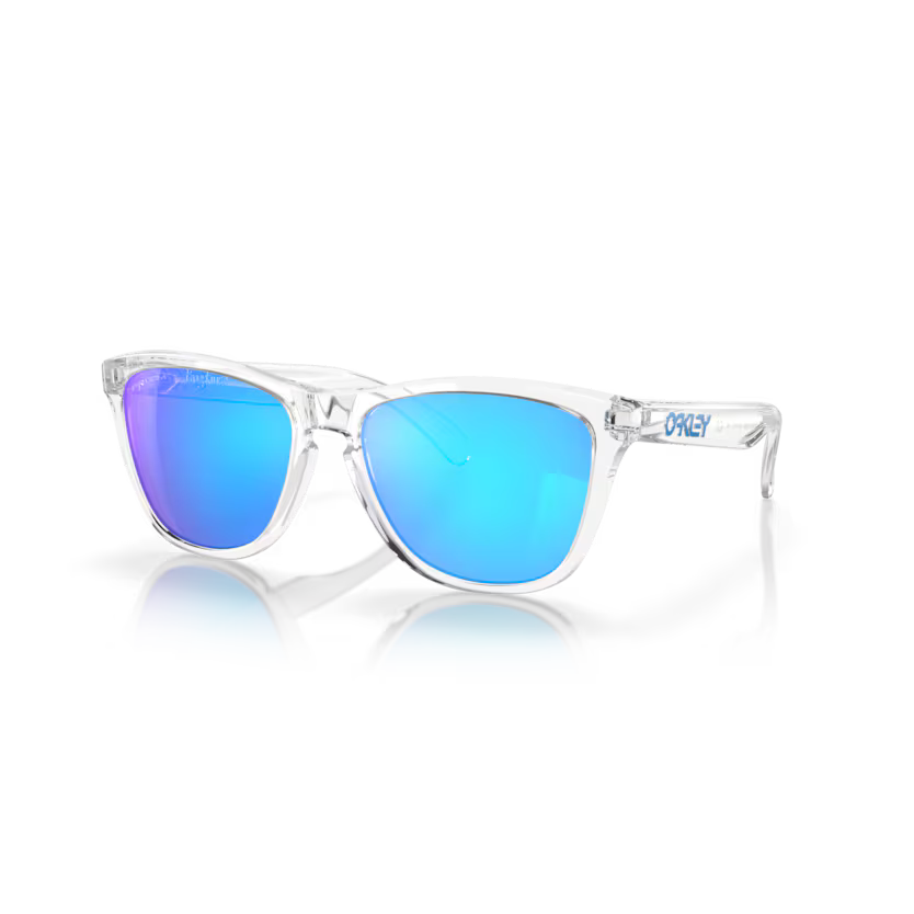 Side view of oakley frogskins #color_ crystal clear
