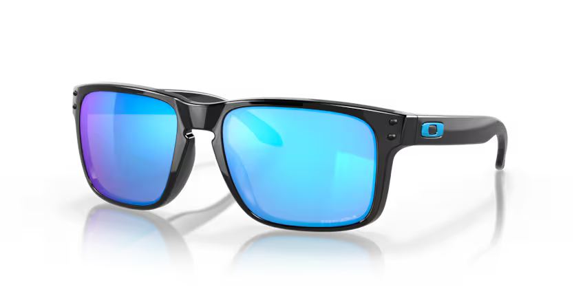 Top right view of oakley holbrook #color_polished black