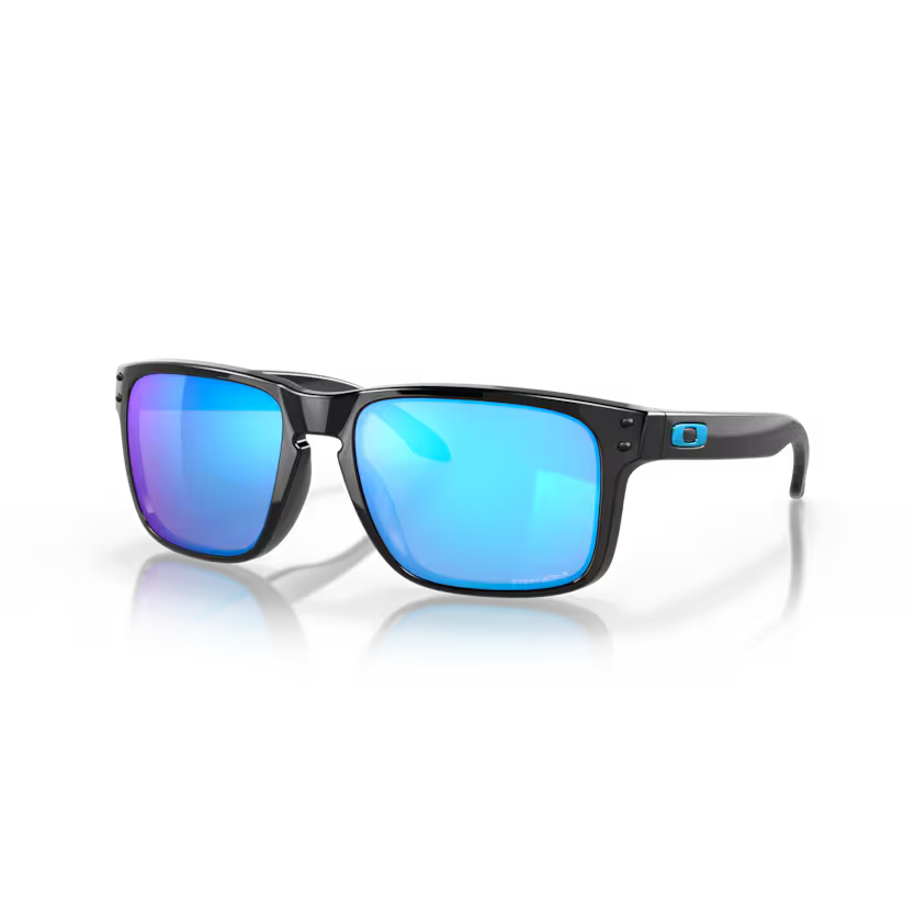 Top right view of oakley holbrook #color_polished black
