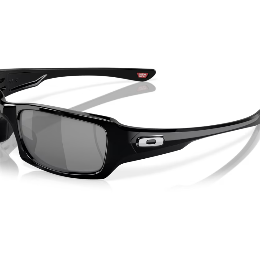 Top left view of oakley five squared #color_polished black
