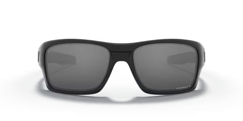 Front view of oakley turbine #color_polished black