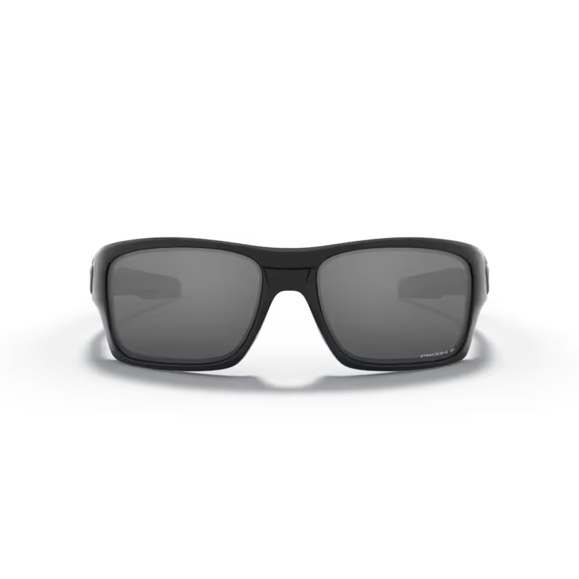 Front view of oakley turbine #color_polished black