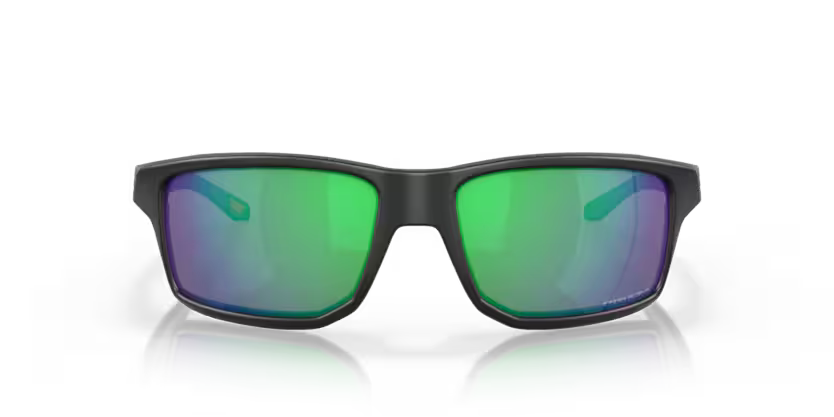 Front view of oakley gibston #color_matte black/prizm jade