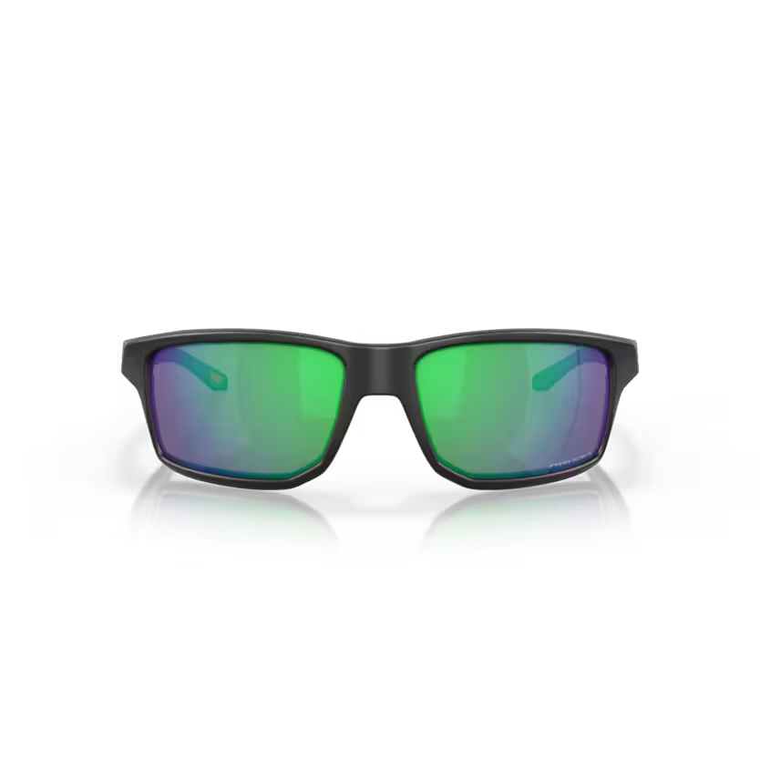 Front view of oakley gibston #color_matte black/prizm jade