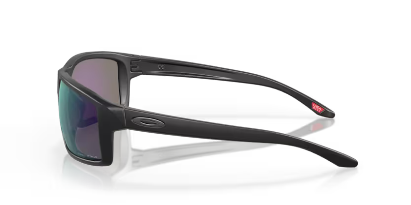 Side view of oakley gibston #color_matte black/prizm jade