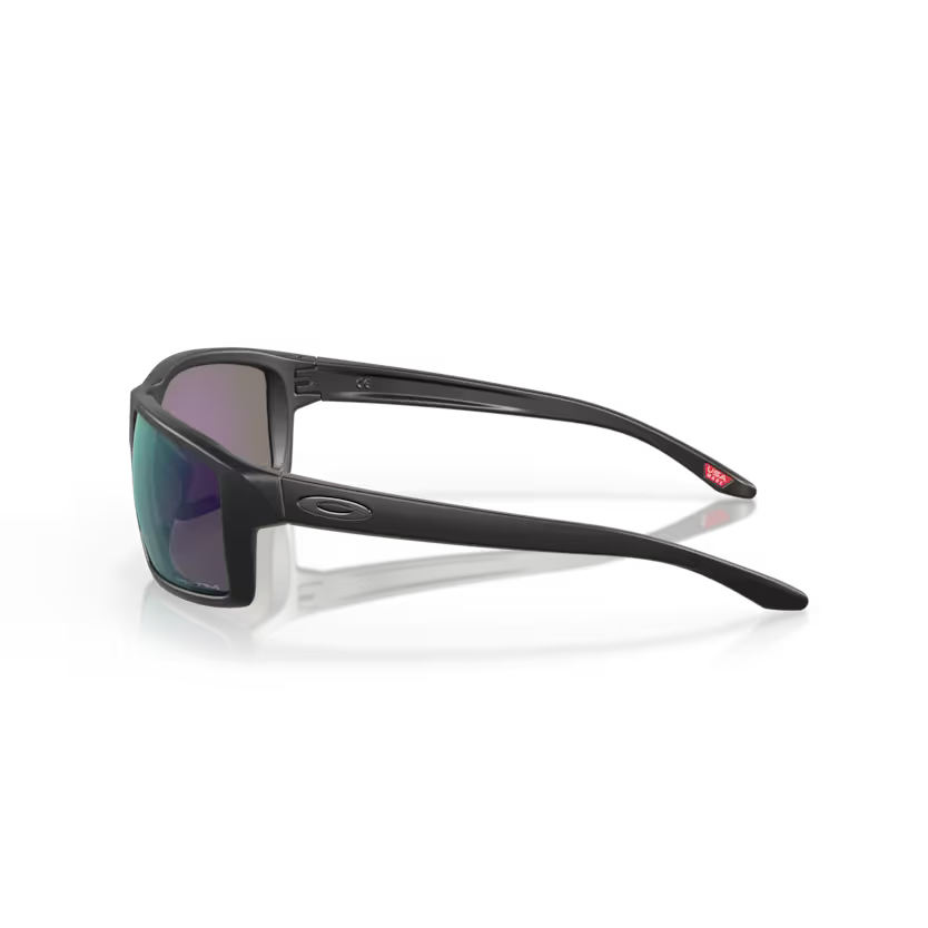 Side view of oakley gibston #color_matte black/prizm jade