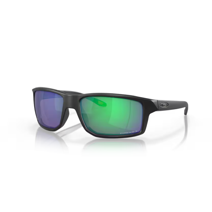 Left view of oakley gibston #color_matte black/prizm jade