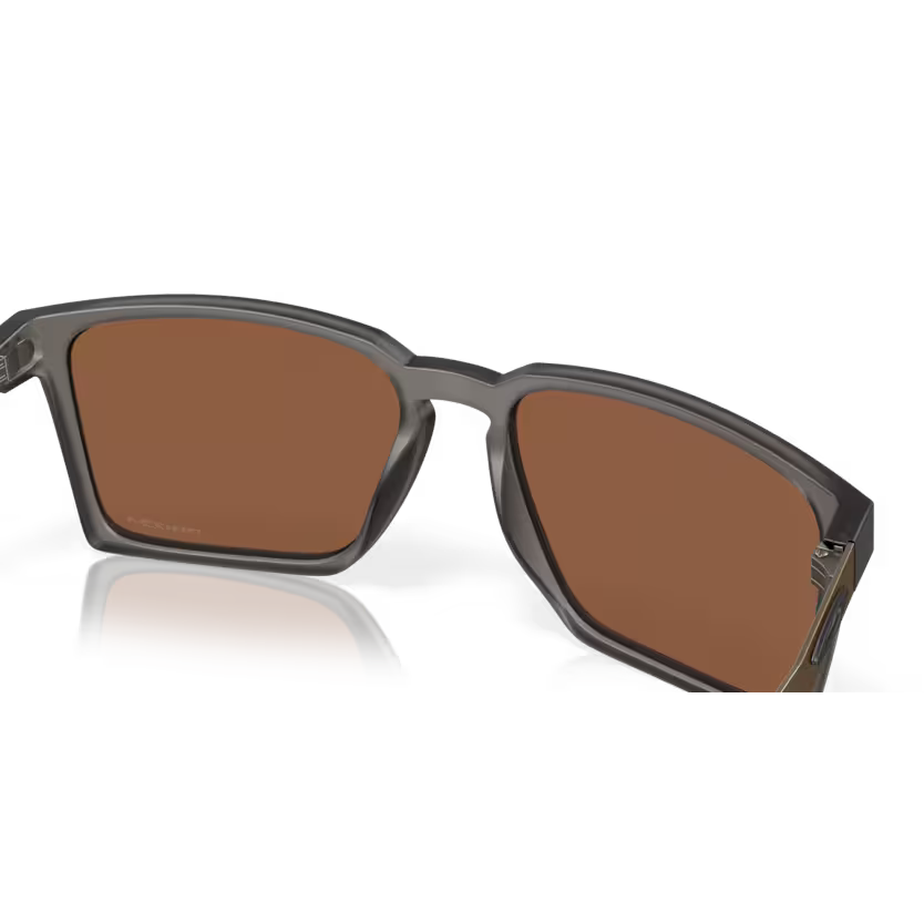 Top right view of oakley exchange sun #color_satin grey smoke