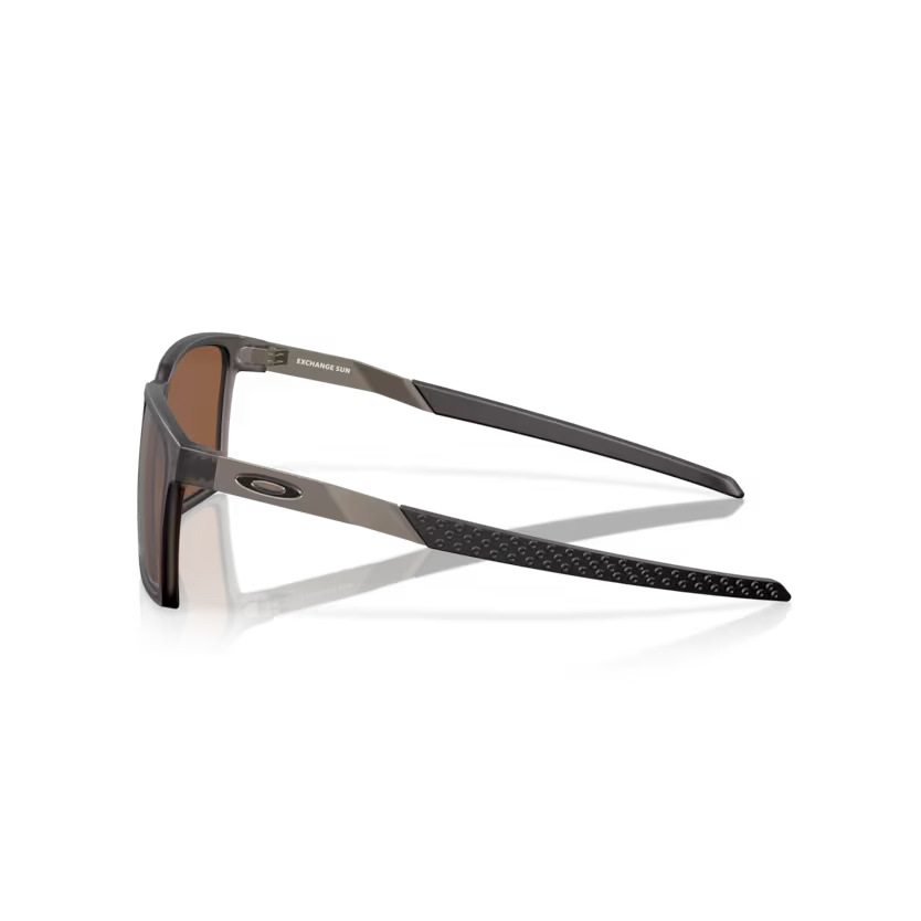 Left view of oakley exchange sun #color_satin grey smoke