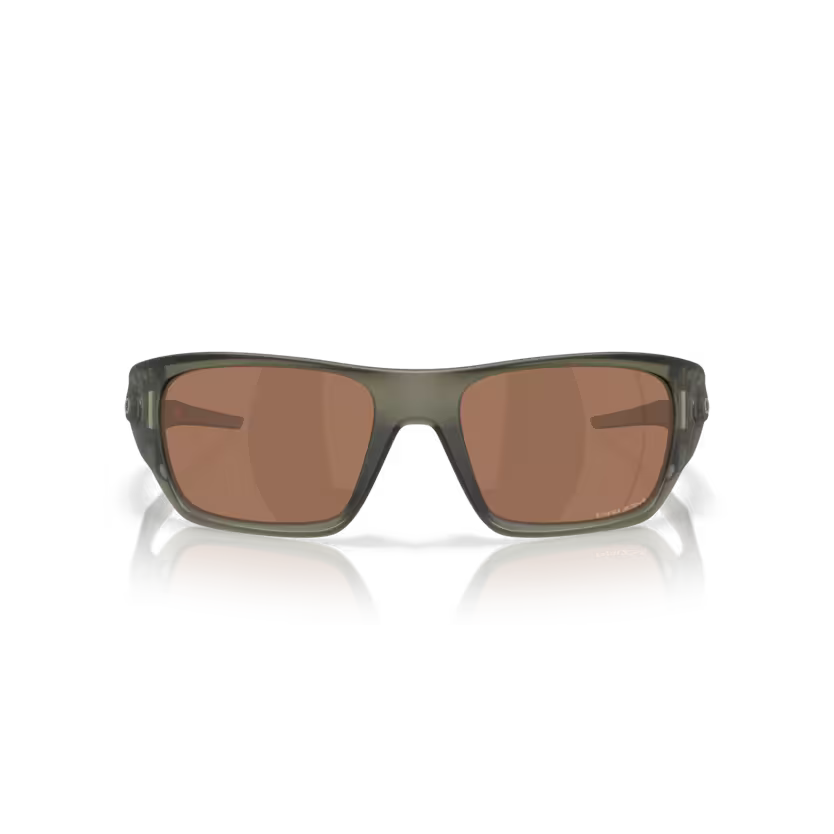 Front view of oakley masseter #color_matte olive ink