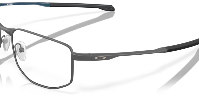 Top left view of oakley addams #color_ satin light steel