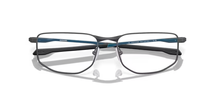 Folded view of oakley addams #color_ satin light steel