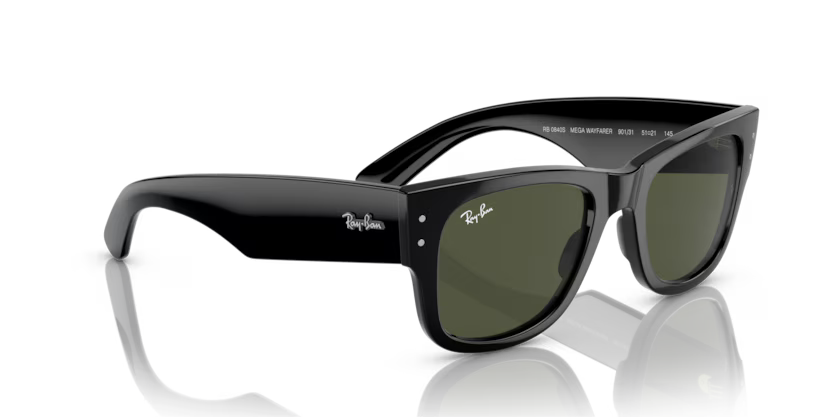 Back view of rayban mega wayfare #color_black