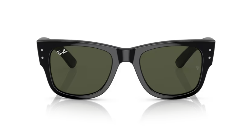 Front view of rayban mega wayfarer #color_black