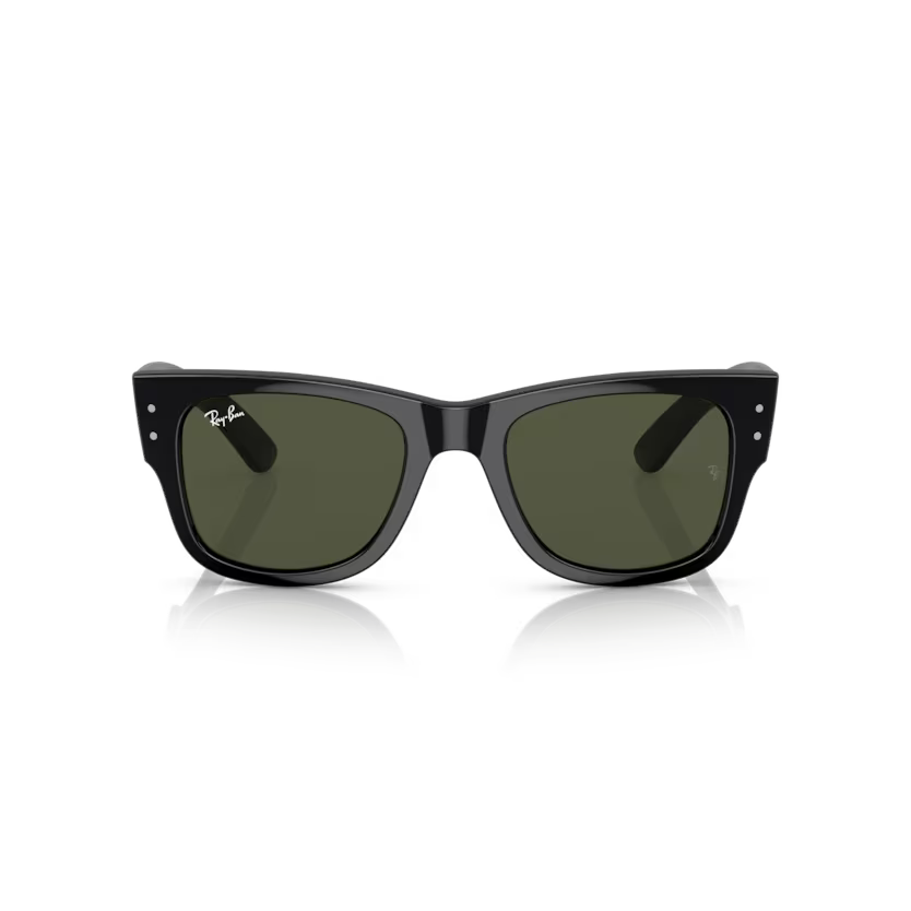 Front view of rayban mega wayfarer #color_black