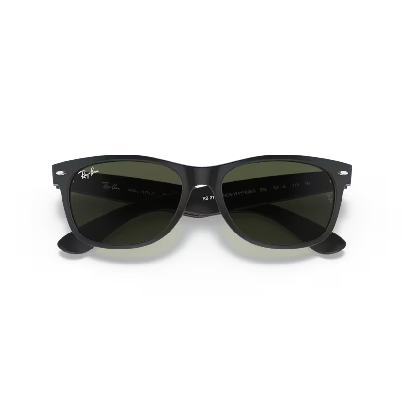 Folded view of rayban new wayfarer #color_rubber black
