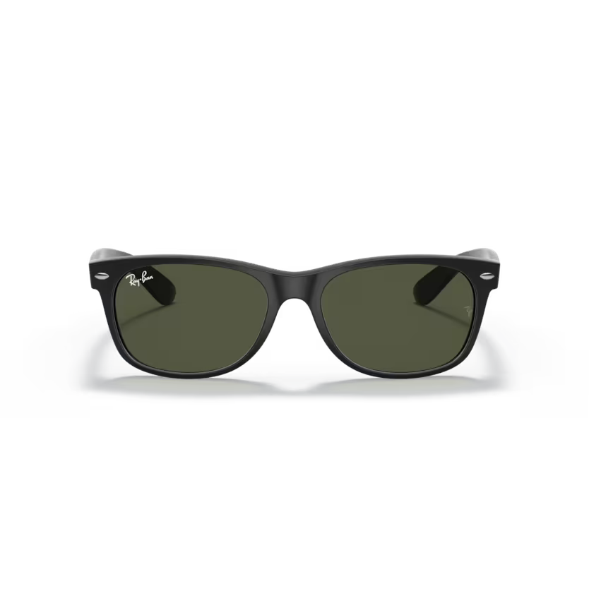 Front view of rayban new wayfarer #color_rubber black