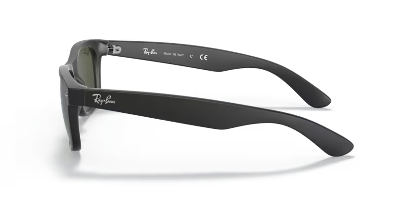 Side view of rayban new wayfarer #color_rubber black