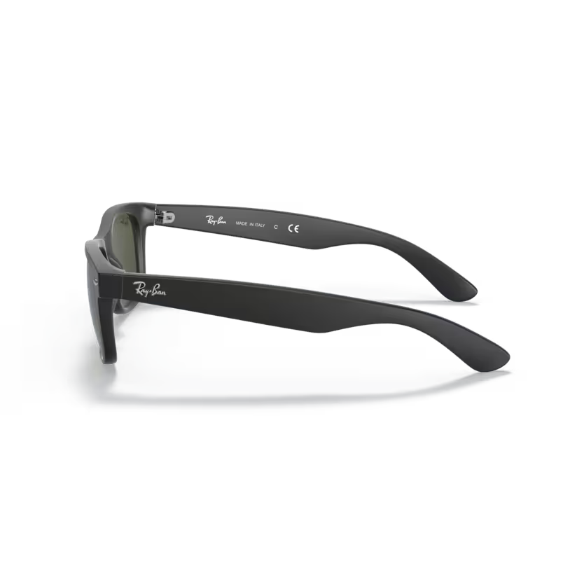 Side view of rayban new wayfarer #color_rubber black