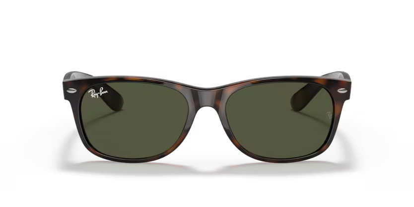 Front view of rayban new wayfarer #color_Tortoise