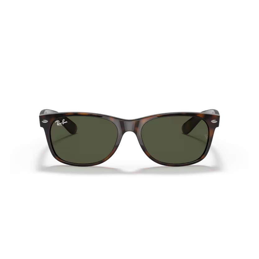 Front view of rayban new wayfarer #color_Tortoise