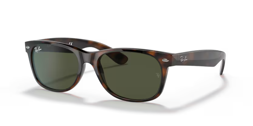 Left view of rayban new wayfarer #color_Tortoise