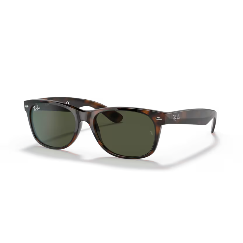 Left view of rayban new wayfarer #color_Tortoise