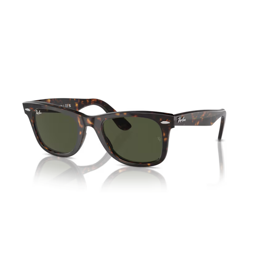 Left view of rayban wayfarer #color_tortoise