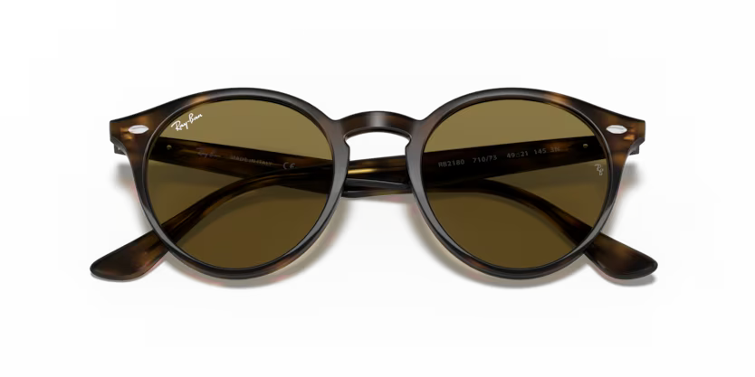Folded view of rayban RB2180 glasses #color_light havana