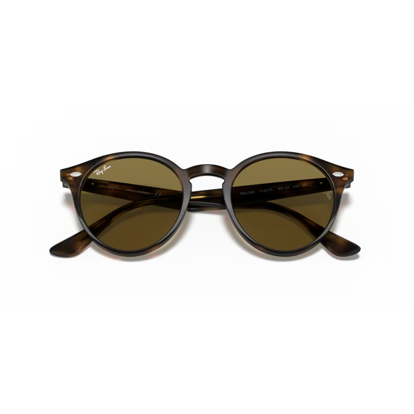 Folded view of rayban RB2180 glasses #color_light havana