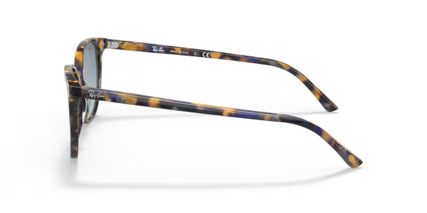 Side view of rayban elliot #color_yellow & blue havana