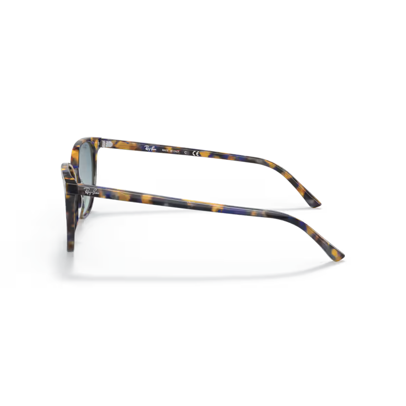 Side view of rayban elliot #color_yellow & blue havana