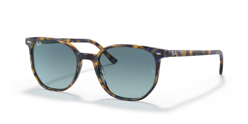 Left view of rayban elliot #color_yellow & blue havana