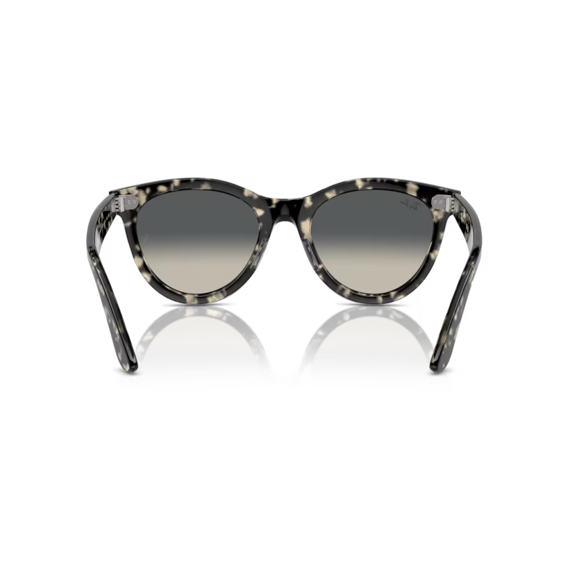 Back view of rayban wayfarer way #color_grey havana
