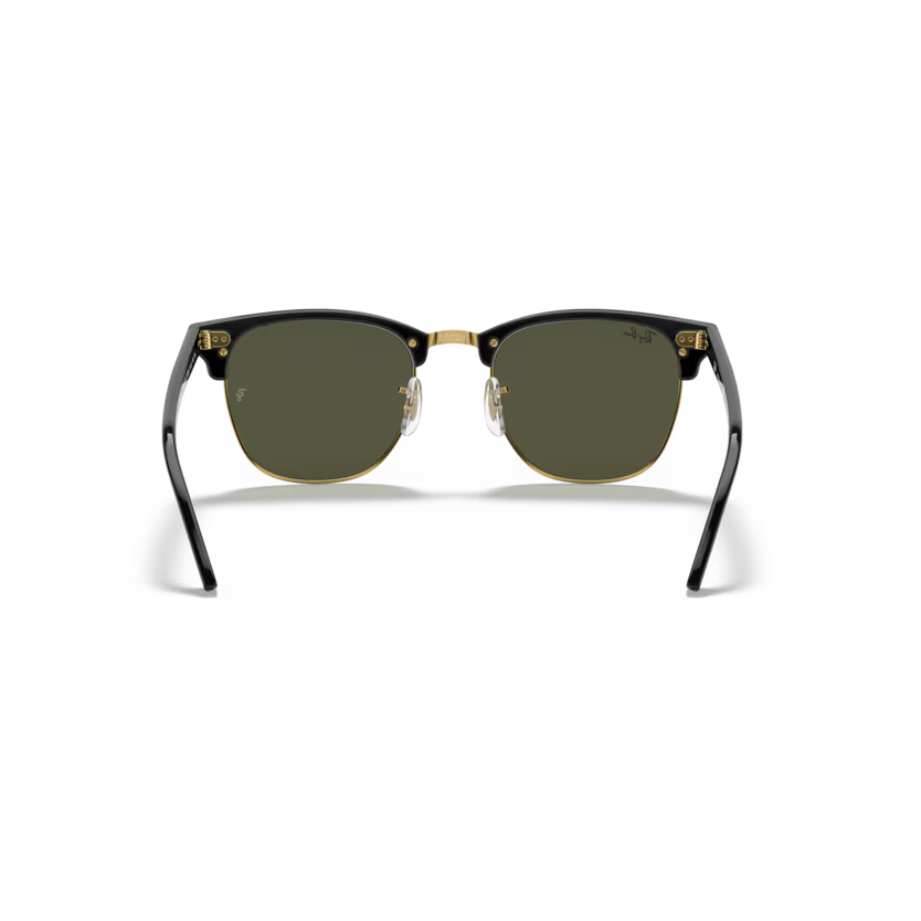 Back view of rayban clubmaster classic #color_black on arista