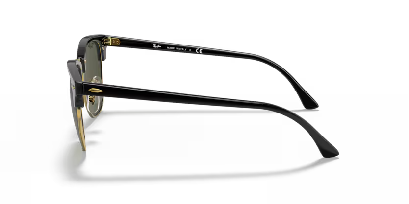 Side view of rayban clubmaster classic #color_black on arista