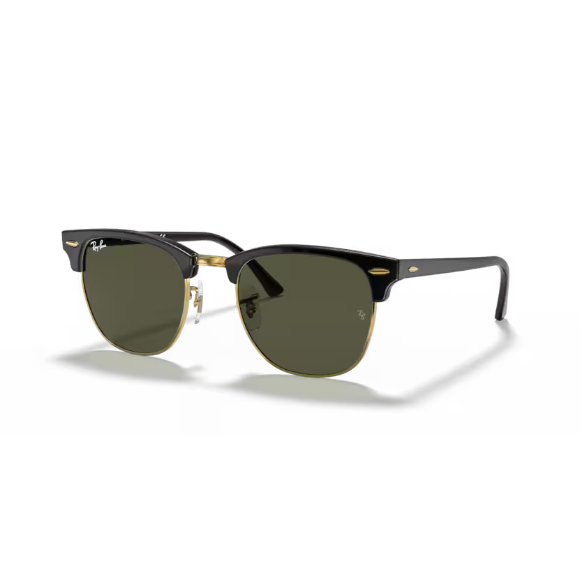 Left view of rayban clubmaster classic #color_black on arista