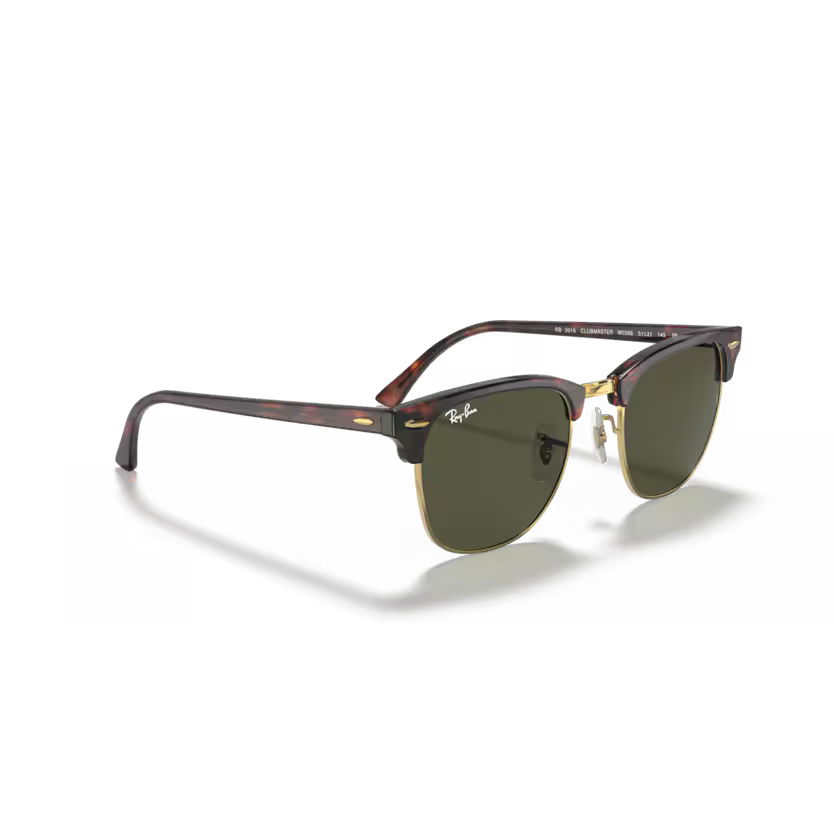 Right view of rayban clubmaster classic #color_MOCK TORTOISE ON ARISTA