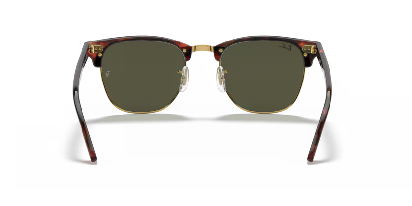 Back view of rayban clubmaster classic #color_MOCK TORTOISE ON ARISTA
