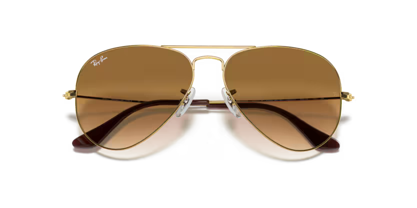 Folded view of rayban aviator #color_arista