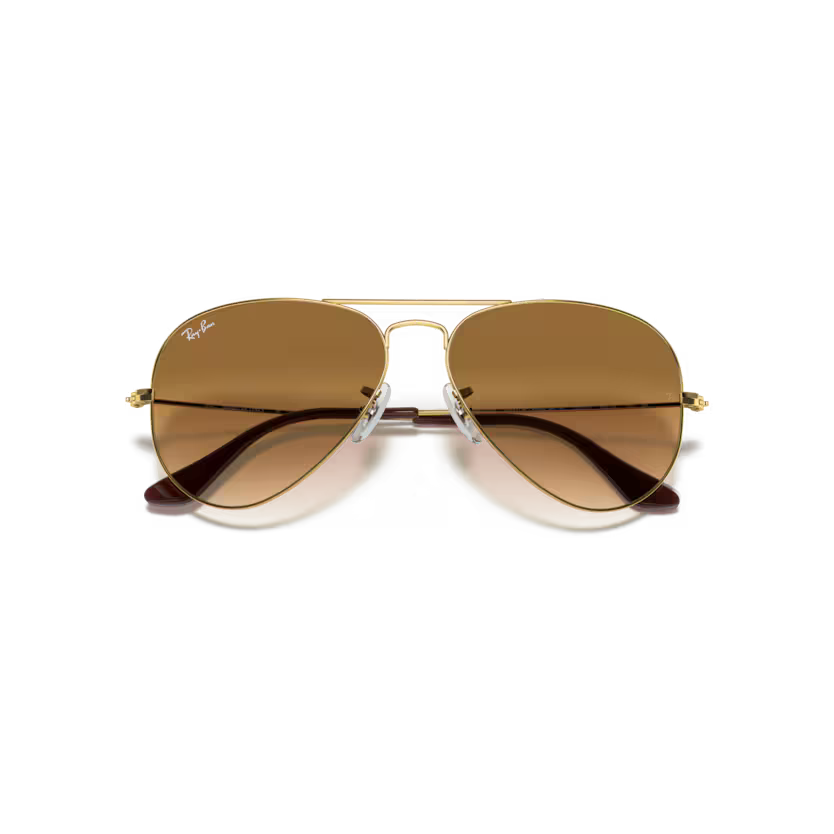 Folded view of rayban aviator #color_arista