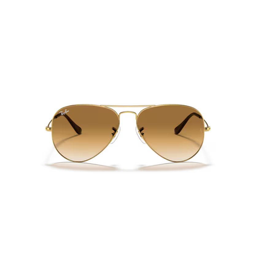 Front view of rayban aviator #color_arista