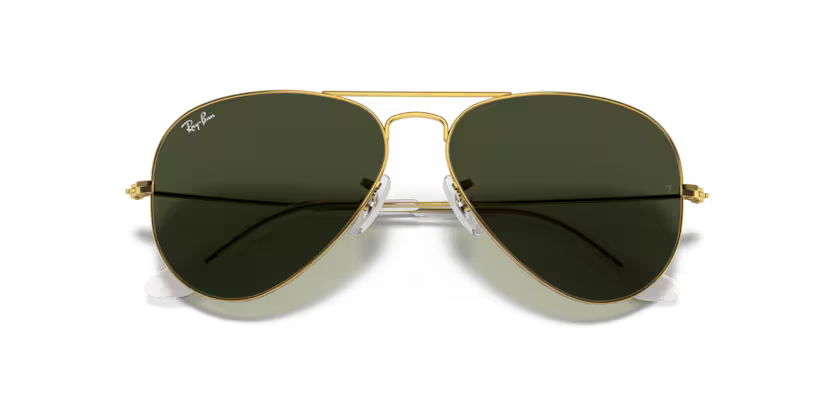 Folded view of rayban aviator #color_arista