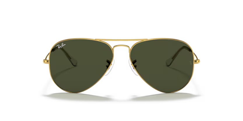 Front view of rayban aviator #color_arista