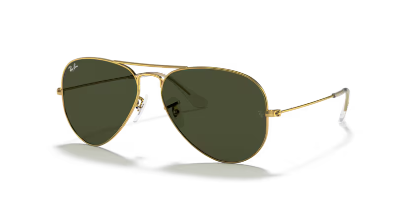 Left view of rayban aviator #color_arista